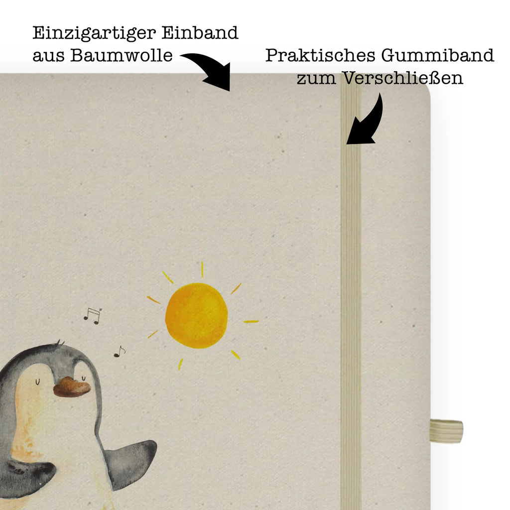 Baumwoll Notizbuch Pinguin Surfer Notizen, Eintragebuch, Tagebuch, Notizblock, Adressbuch, Journal, Kladde, Skizzenbuch, Notizheft, Schreibbuch, Schreibheft, Pinguin, Pinguine, surfen, Surfer, Hawaii, Urlaub, Wellen, Wellen reiten, Portugal