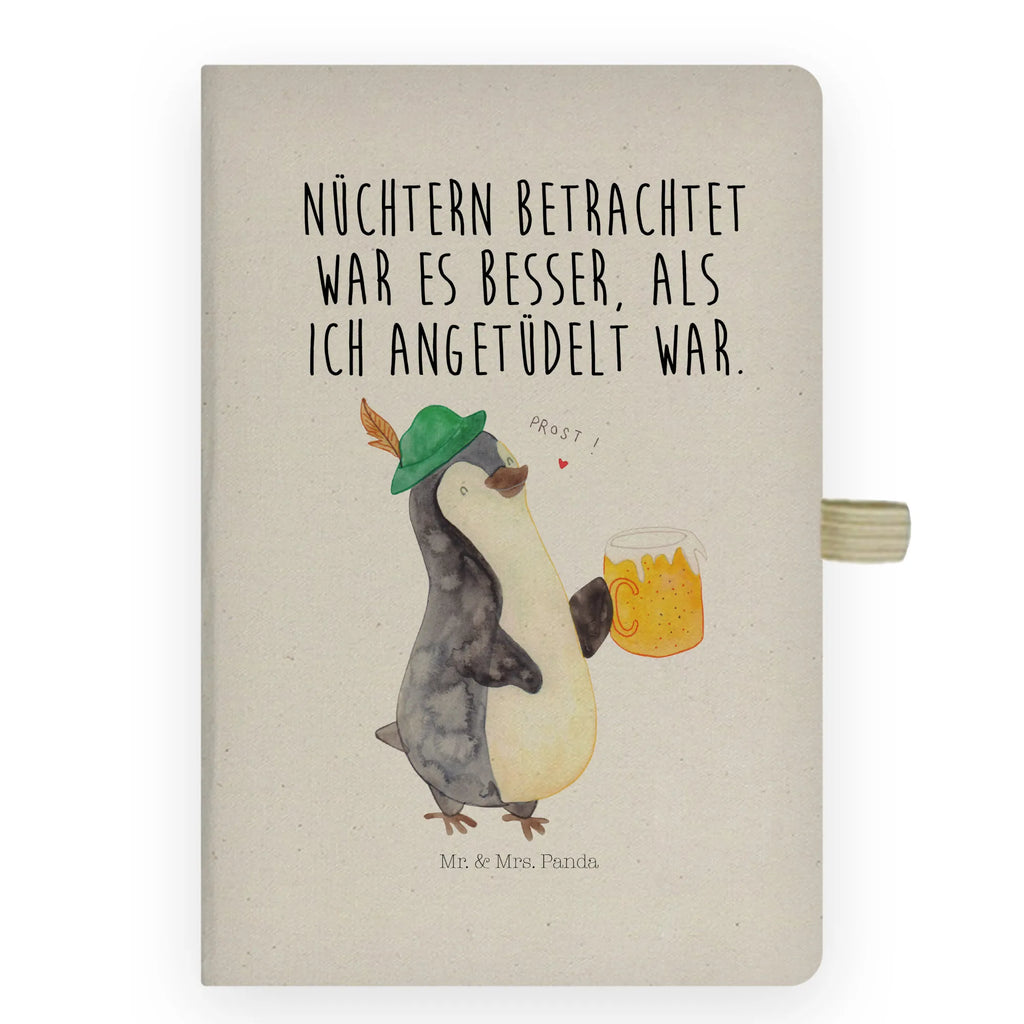 Baumwoll Notizbuch Pinguin Bier Notizen, Eintragebuch, Tagebuch, Notizblock, Adressbuch, Journal, Kladde, Skizzenbuch, Notizheft, Schreibbuch, Schreibheft, Pinguin, Pinguine, Bier, Oktoberfest