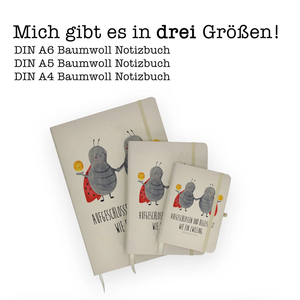 Baumwoll Notizbuch Sternzeichen Zwilling Notizen, Eintragebuch, Tagebuch, Notizblock, Adressbuch, Journal, Kladde, Skizzenbuch, Notizheft, Schreibbuch, Schreibheft, Tierkreiszeichen, Sternzeichen, Horoskop, Astrologie, Aszendent, Zwillinge, Zwilling Geschenk, Zwilling Sternzeichen, Geburtstag Mai, Geschenk Mai, Geschenk Juni, Marienkäfer, Glückskäfer, Zwillingsbruder, Zwillingsschwester