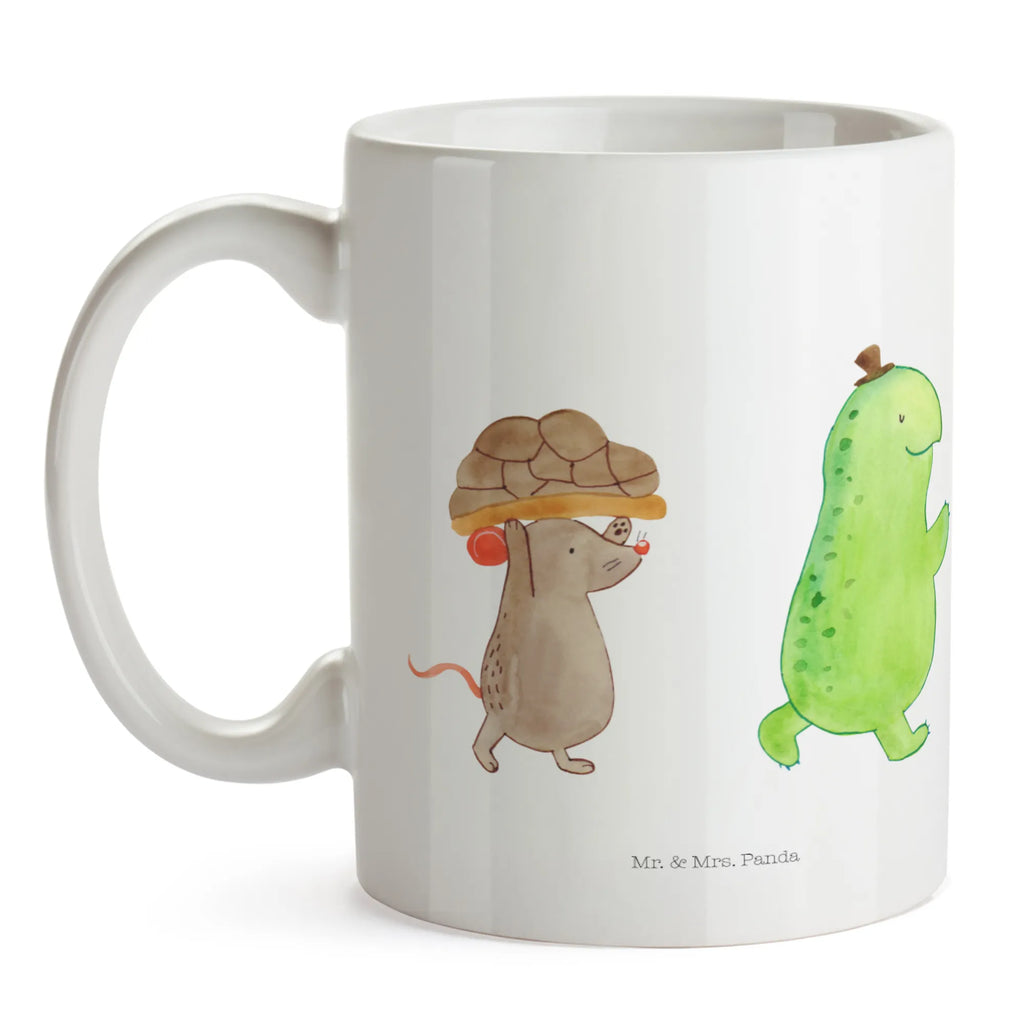 Tasse Schildkröte & Maus Tasse, Kaffeetasse, Teetasse, Becher, Kaffeebecher, Teebecher, Keramiktasse, Porzellantasse, Büro Tasse, Geschenk Tasse, Tasse Sprüche, Tasse Motive, Kaffeetassen, Tasse bedrucken, Designer Tasse, Cappuccino Tassen, Schöne Teetassen, Schildkröte, Maus, Freunde, Freundinnen, beste Freunde, beste Freundinnen