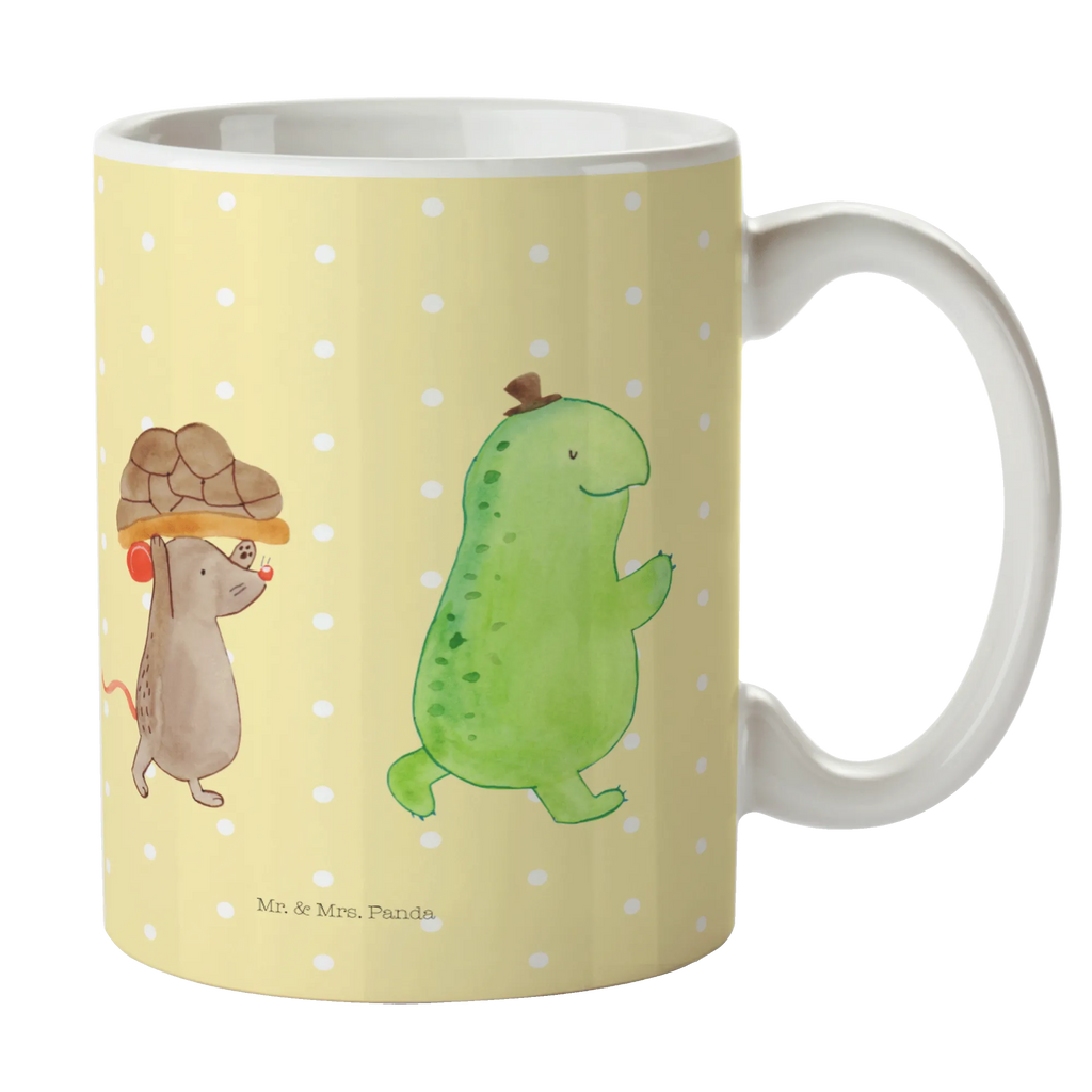 Tasse Schildkröte & Maus Tasse, Kaffeetasse, Teetasse, Becher, Kaffeebecher, Teebecher, Keramiktasse, Porzellantasse, Büro Tasse, Geschenk Tasse, Tasse Sprüche, Tasse Motive, Kaffeetassen, Tasse bedrucken, Designer Tasse, Cappuccino Tassen, Schöne Teetassen, Schildkröte, Maus, Freunde, Freundinnen, beste Freunde, beste Freundinnen