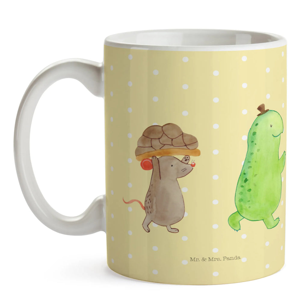 Tasse Schildkröte & Maus Tasse, Kaffeetasse, Teetasse, Becher, Kaffeebecher, Teebecher, Keramiktasse, Porzellantasse, Büro Tasse, Geschenk Tasse, Tasse Sprüche, Tasse Motive, Kaffeetassen, Tasse bedrucken, Designer Tasse, Cappuccino Tassen, Schöne Teetassen, Schildkröte, Maus, Freunde, Freundinnen, beste Freunde, beste Freundinnen