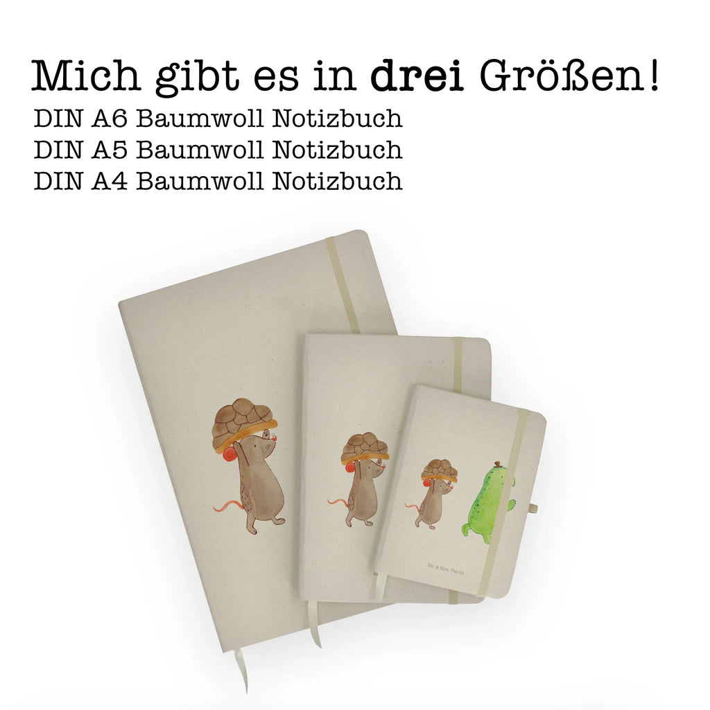 Baumwoll Notizbuch Schildkröte & Maus Notizen, Eintragebuch, Tagebuch, Notizblock, Adressbuch, Journal, Kladde, Skizzenbuch, Notizheft, Schreibbuch, Schreibheft, Schildkröte, Maus, Freunde, Freundinnen, beste Freunde, beste Freundinnen