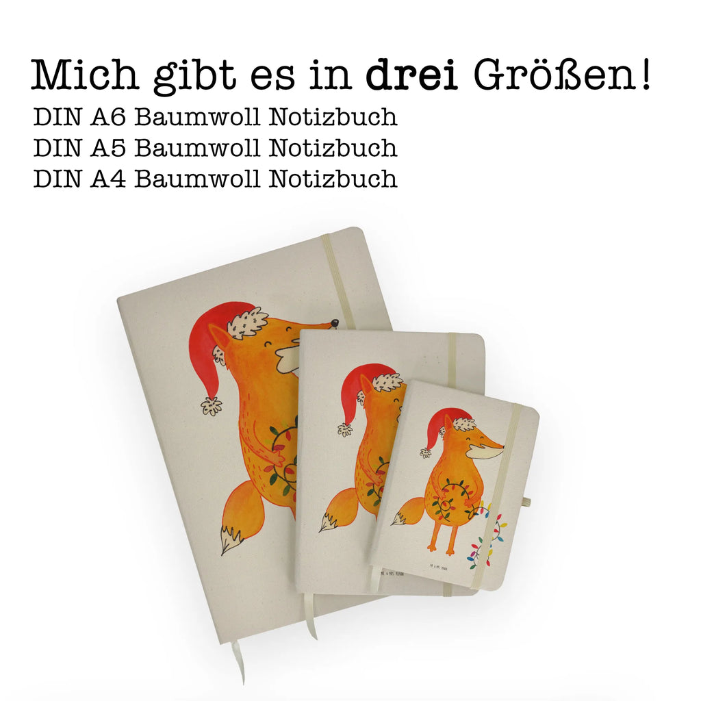 Baumwoll Notizbuch Fuchs Weihnachten Notizen, Eintragebuch, Tagebuch, Notizblock, Adressbuch, Journal, Kladde, Skizzenbuch, Notizheft, Schreibbuch, Schreibheft, Winter, Weihnachten, Weihnachtsdeko, Nikolaus, Advent, Heiligabend, Wintermotiv, Fuchs, Füchse, Spruch schön, Geschenk Weihnachten, Weihnachtsmann, Weihnachtszeit