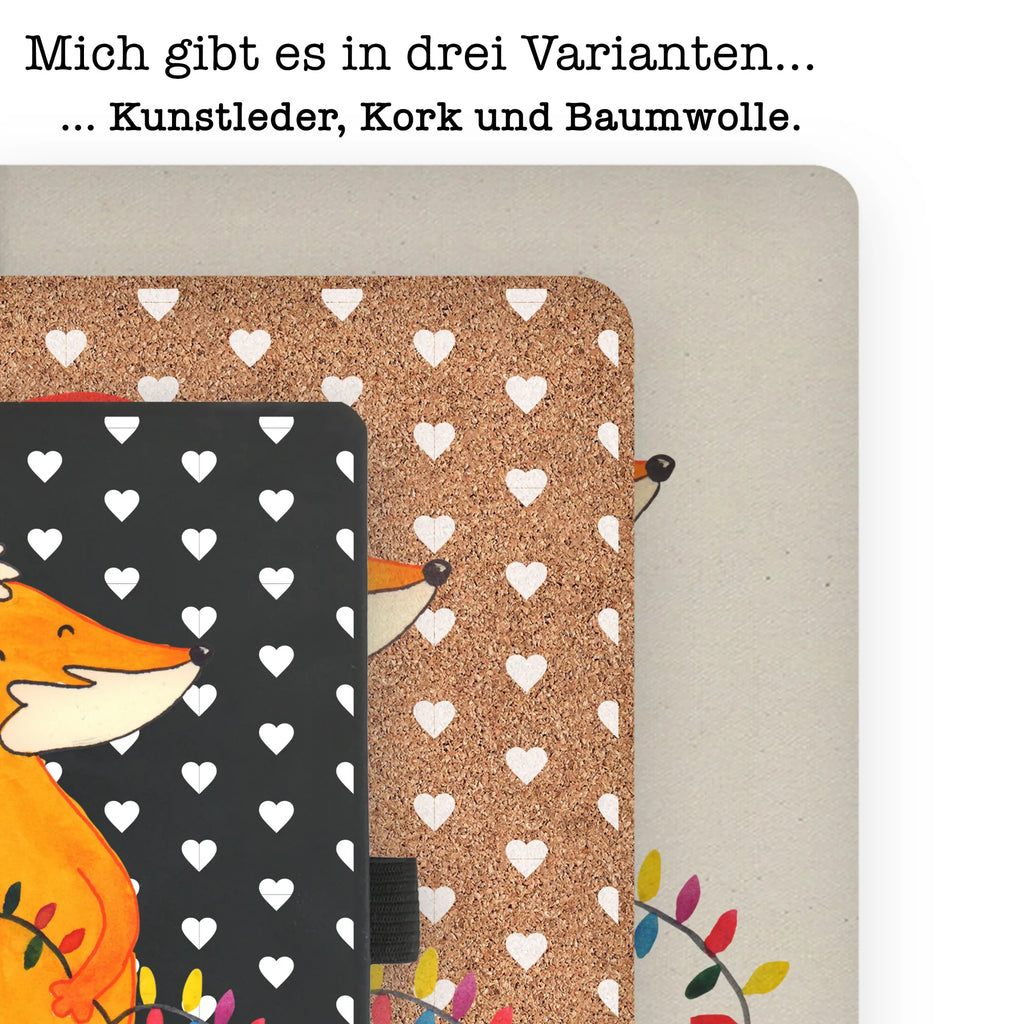 Baumwoll Notizbuch Fuchs Weihnachten Notizen, Eintragebuch, Tagebuch, Notizblock, Adressbuch, Journal, Kladde, Skizzenbuch, Notizheft, Schreibbuch, Schreibheft, Winter, Weihnachten, Weihnachtsdeko, Nikolaus, Advent, Heiligabend, Wintermotiv, Fuchs, Füchse, Spruch schön, Geschenk Weihnachten, Weihnachtsmann, Weihnachtszeit