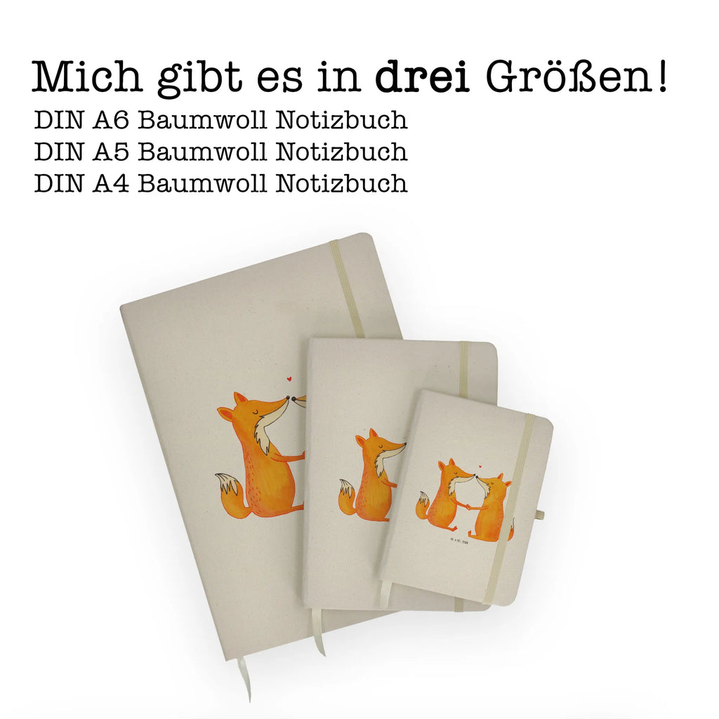 Baumwoll Notizbuch Füchse Liebe Notizen, Eintragebuch, Tagebuch, Notizblock, Adressbuch, Journal, Kladde, Skizzenbuch, Notizheft, Schreibbuch, Schreibheft, Fuchs, Füchse, Fox, Liebe, Liebespaar, Paar, Partner, Freundin, Freund, Ehe, Verlobte, Ehemann, Ehefrau, Liebesbeweis