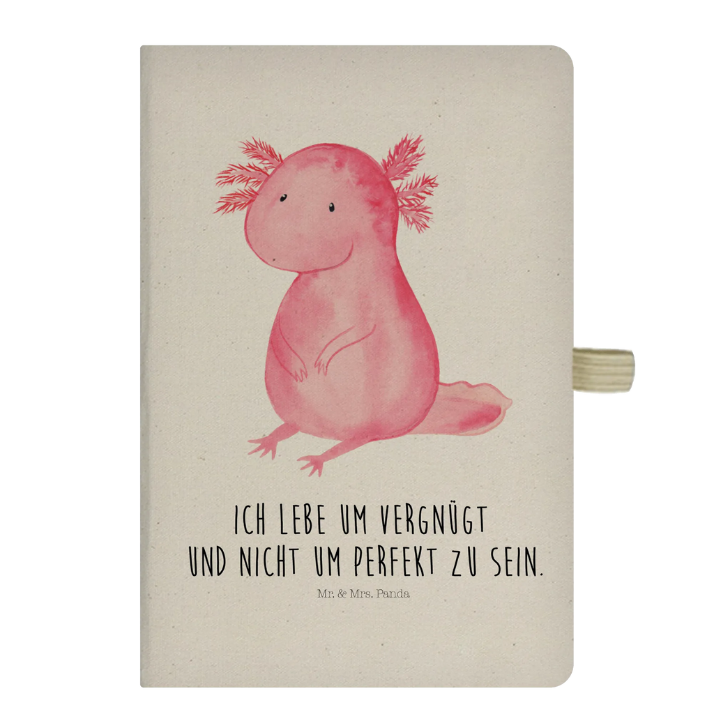 Baumwoll Notizbuch Axolotl null Notizen, Eintragebuch, Tagebuch, Notizblock, Adressbuch, Journal, Kladde, Skizzenbuch, Notizheft, Schreibbuch, Schreibheft, Axolotl, Molch, Axolot, vergnügt, fröhlich, zufrieden, Lebensstil, Weisheit, Lebensweisheit, Liebe, Freundin