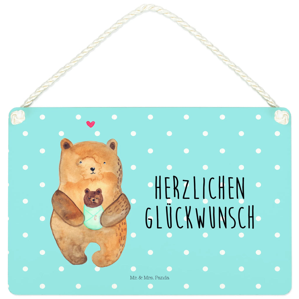 Deko Schild Bär mit Baby Dekoschild, Deko Schild, Schild, Tür Schild, Türschild, Holzschild, Wandschild, Wanddeko, Bär, Teddy, Teddybär, Eltern, Mutter, Baby, Taufe, Geburt, Nichte, Neffe, Enkel, Enkelin, Täufling, Geburtstag, Glückwunsch