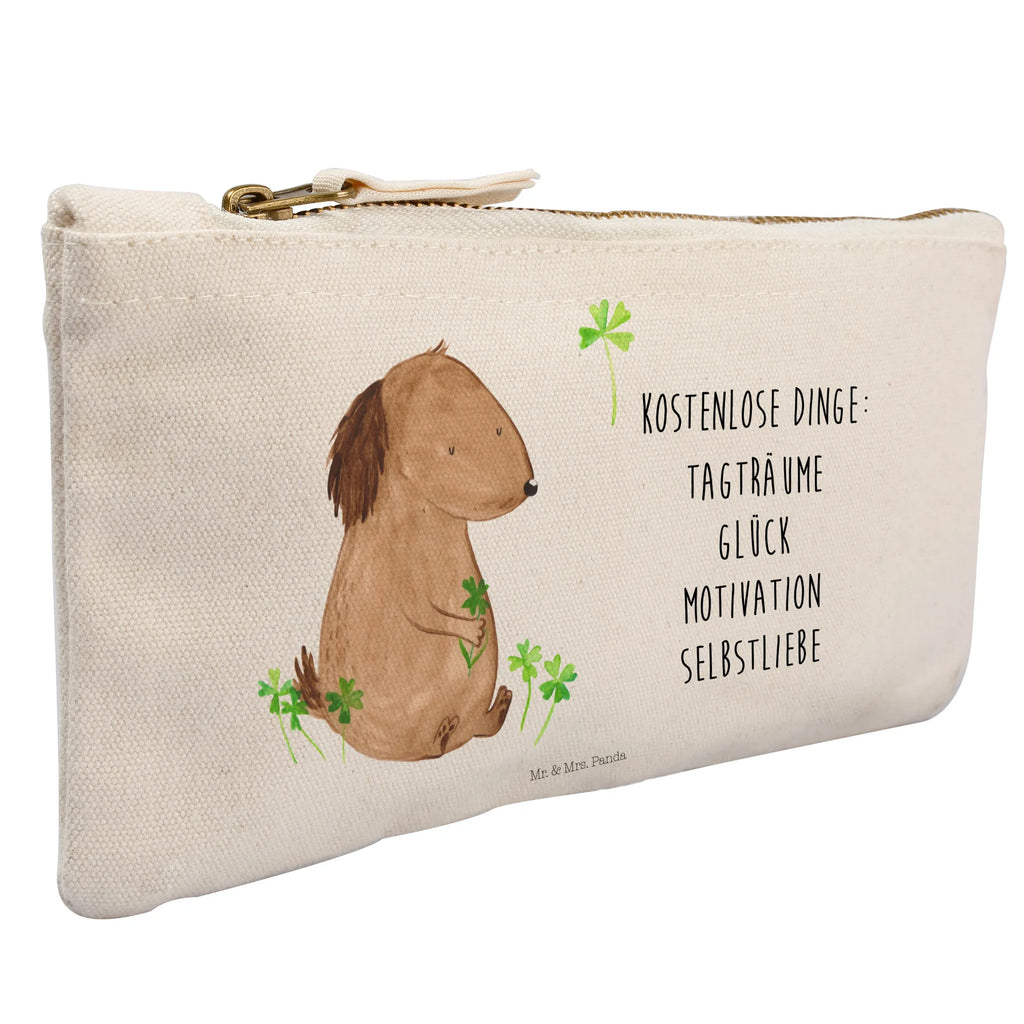 Schminktasche Hund Kleeblatt Schminktasche, Kosmetiktasche, Kosmetikbeutel, Stiftemäppchen, Etui, Federmappe, Makeup, XXL, Schminketui, Kosmetiketui, Schlamperetui, Hund, Hundemotiv, Haustier, Hunderasse, Tierliebhaber, Hundebesitzer, Sprüche, Kleeblatt, Glück, Tagträume, Motivation, Neuanfang, Geschenk, Glücksbringer, Selbstliebe, Achtsamkeit