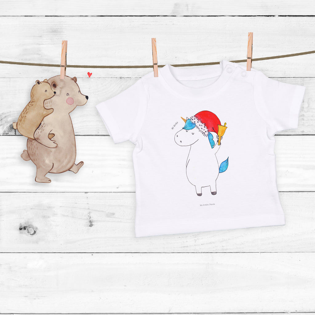 Organic Baby Shirt Einhorn Weihnachtsmann Baby T-Shirt, Jungen Baby T-Shirt, Mädchen Baby T-Shirt, Shirt, Einhorn, Einhörner, Einhorn Deko, Pegasus, Unicorn, Gin, Schokolade, Schoki, Weihnachten, Weihnachtsmann, Nikolaus, Wunschzettel, Wunschliste, Feenstaub