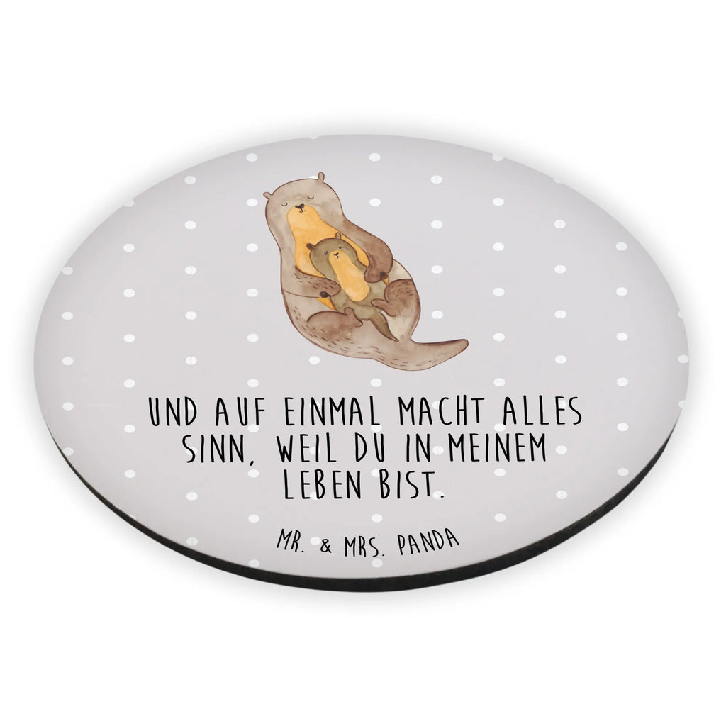 Rund Magnet Otter mit Kind Kühlschrankmagnet, Pinnwandmagnet, Souvenir Magnet, Motivmagnete, Dekomagnet, Whiteboard Magnet, Notiz Magnet, Kühlschrank Dekoration, Otter, Fischotter, Seeotter, Otter Seeotter See Otter