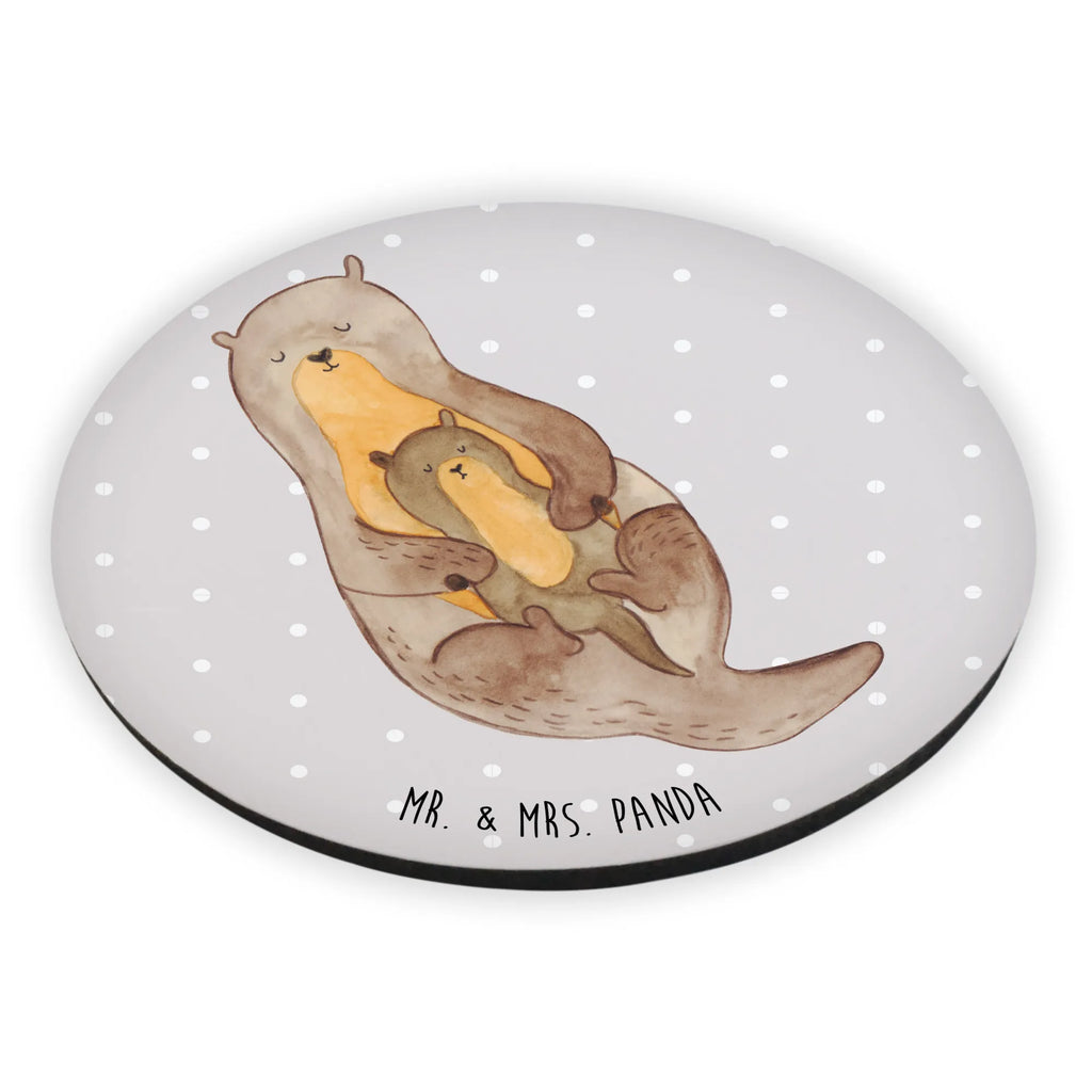 Rund Magnet Otter mit Kind Kühlschrankmagnet, Pinnwandmagnet, Souvenir Magnet, Motivmagnete, Dekomagnet, Whiteboard Magnet, Notiz Magnet, Kühlschrank Dekoration, Otter, Fischotter, Seeotter, Otter Seeotter See Otter