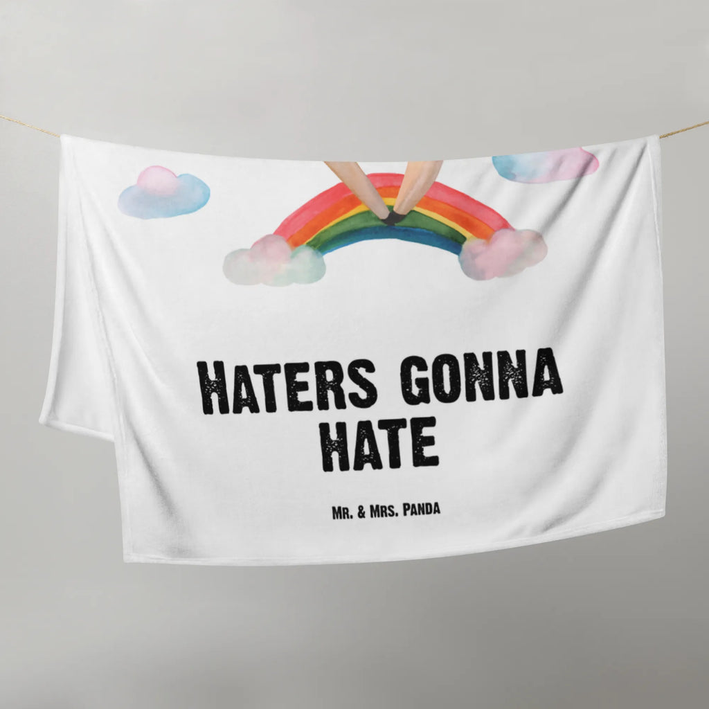 Babydecke Lama Regenbogen Babydecke, Babygeschenk, Geschenk Geburt, Babyecke Kuscheldecke, Krabbeldecke, Lama, Alpaka, Lamas, Regenbogen, Haters gonna hate, Haters, Selbstständig, Außenseiter, Schule, Abi, Hobby, Wolkenland, Freiheit