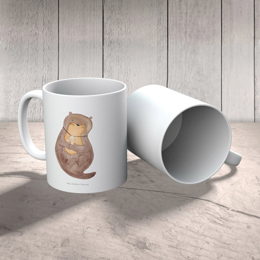 Tasse Otter Muschel Tasse, Kaffeetasse, Teetasse, Becher, Kaffeebecher, Teebecher, Keramiktasse, Porzellantasse, Büro Tasse, Geschenk Tasse, Tasse Sprüche, Tasse Motive, Kaffeetassen, Tasse bedrucken, Designer Tasse, Cappuccino Tassen, Schöne Teetassen, Otter, Fischotter, Seeotter, Otterliebe, grübeln, träumen, Motivation, Tagträumen, Büro