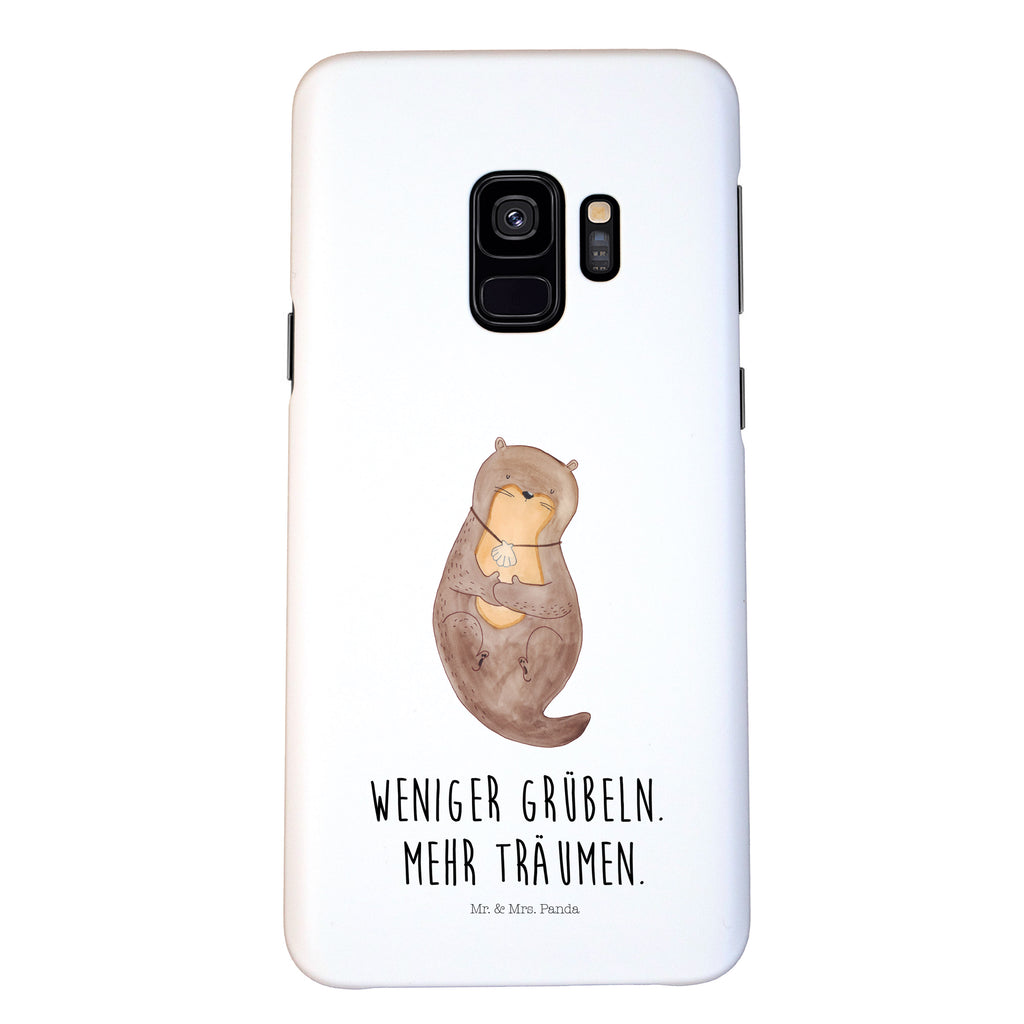 Handyhülle Otter Muschel Samsung Galaxy S9, Handyhülle, Smartphone Hülle, Handy Case, Handycover, Hülle, Otter, Fischotter, Seeotter, Otterliebe, grübeln, träumen, Motivation, Tagträumen, Büro