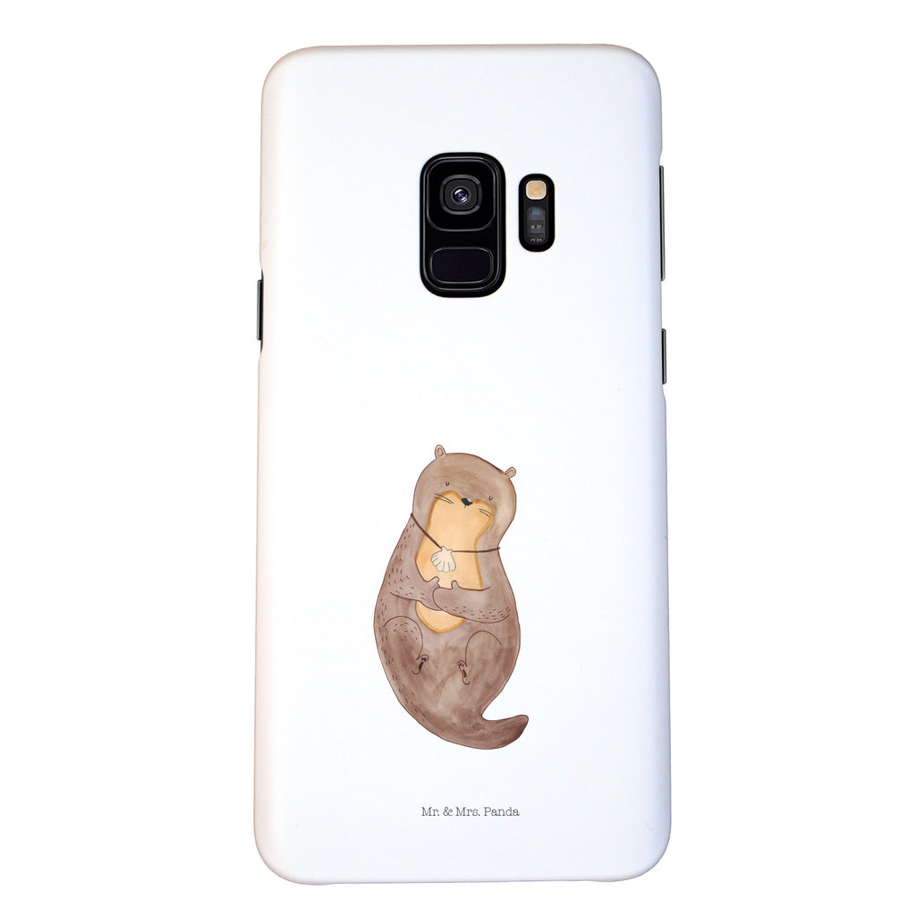 Handyhülle Otter Muschel Samsung Galaxy S9, Handyhülle, Smartphone Hülle, Handy Case, Handycover, Hülle, Otter, Fischotter, Seeotter, Otterliebe, grübeln, träumen, Motivation, Tagträumen, Büro