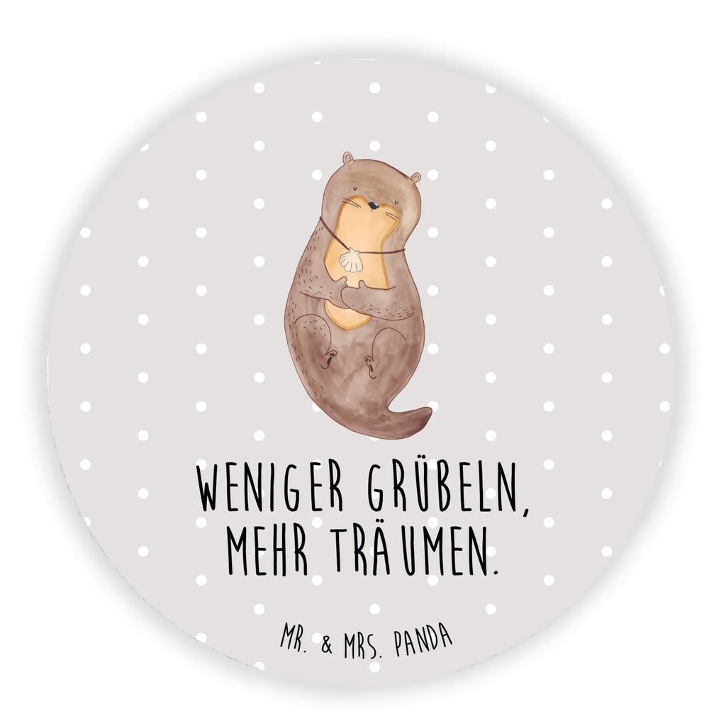 Rund Magnet Otter mit Muschelmedaillon Kühlschrankmagnet, Pinnwandmagnet, Souvenir Magnet, Motivmagnete, Dekomagnet, Whiteboard Magnet, Notiz Magnet, Kühlschrank Dekoration, Otter, Fischotter, Seeotter, Otterliebe, grübeln, träumen, Motivation, Tagträumen, Büro