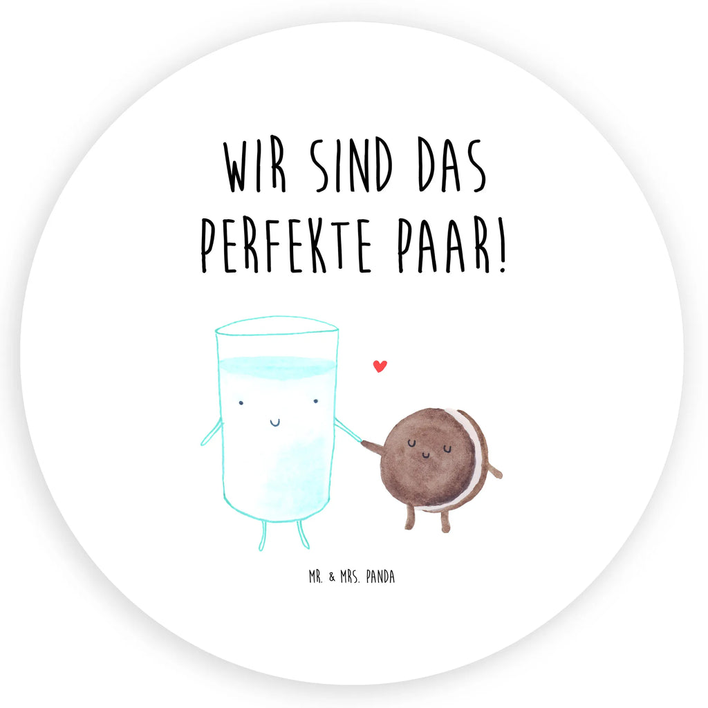 Rund Aufkleber Milch & Keks Sticker, Aufkleber, Etikett, Tiermotive, Gute Laune, lustige Sprüche, Tiere, Milk, Cookie, Milch, Keks, Kekse, Kaffee, Einladung Frühstück, Motiv süß, romantisch, perfektes Paar