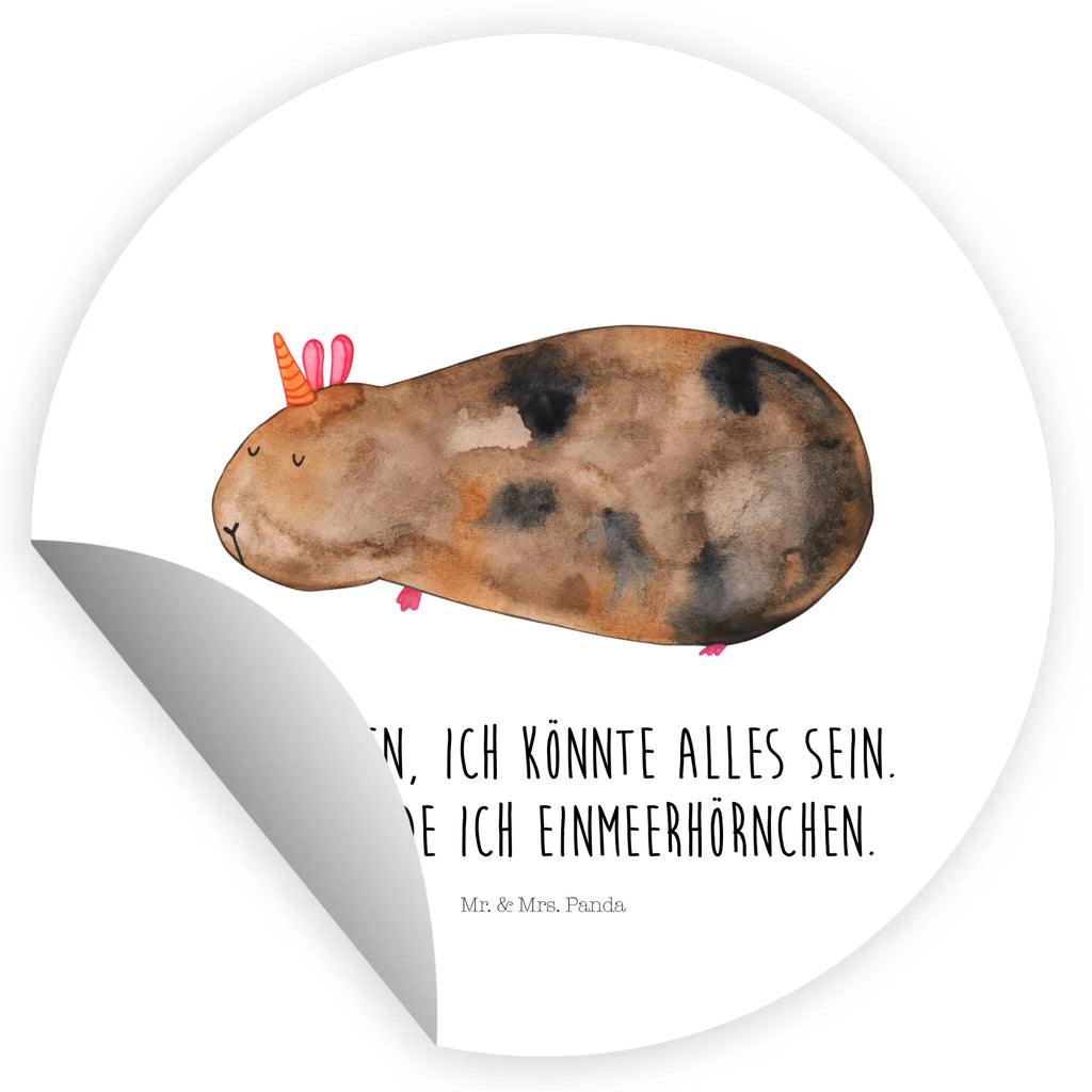 Rund Aufkleber Meerhörnchen Sticker, Aufkleber, Etikett, Einhorn, Einhörner, Einhorn Deko, Unicorn, Meerhörnchen, Meericorn, Meerschwein, Meerschweinchen