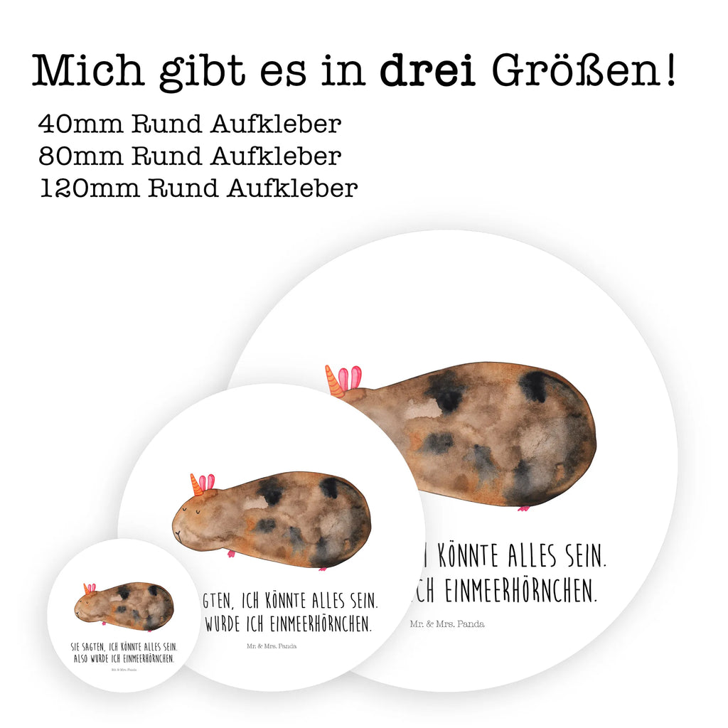 Rund Aufkleber Meerhörnchen Sticker, Aufkleber, Etikett, Einhorn, Einhörner, Einhorn Deko, Unicorn, Meerhörnchen, Meericorn, Meerschwein, Meerschweinchen