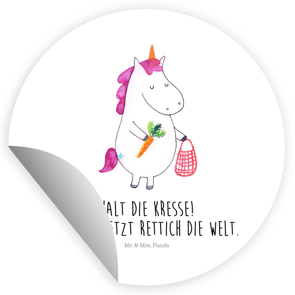 Rund Aufkleber Einhorn Gemüse Sticker, Aufkleber, Etikett, Einhorn, Einhörner, Einhorn Deko, Pegasus, Unicorn, Biomarkt, Gemüse, Wochenmarkt