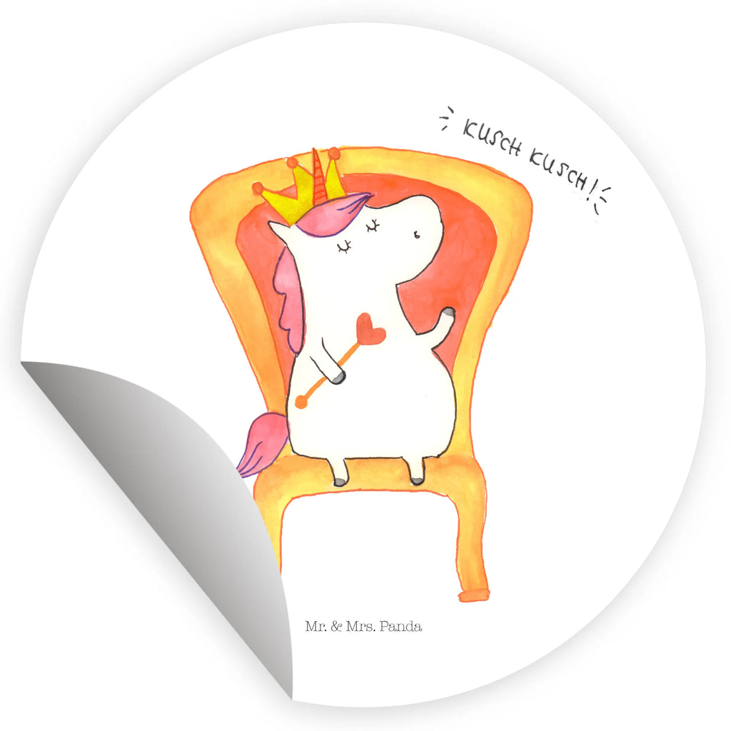 Rund Aufkleber Einhorn König Sticker, Aufkleber, Etikett, Einhorn, Einhörner, Einhorn Deko, Pegasus, Unicorn, König, Präsident, Bundeskanzler, Herrscher, Kaiser, Prinzessin, Krone