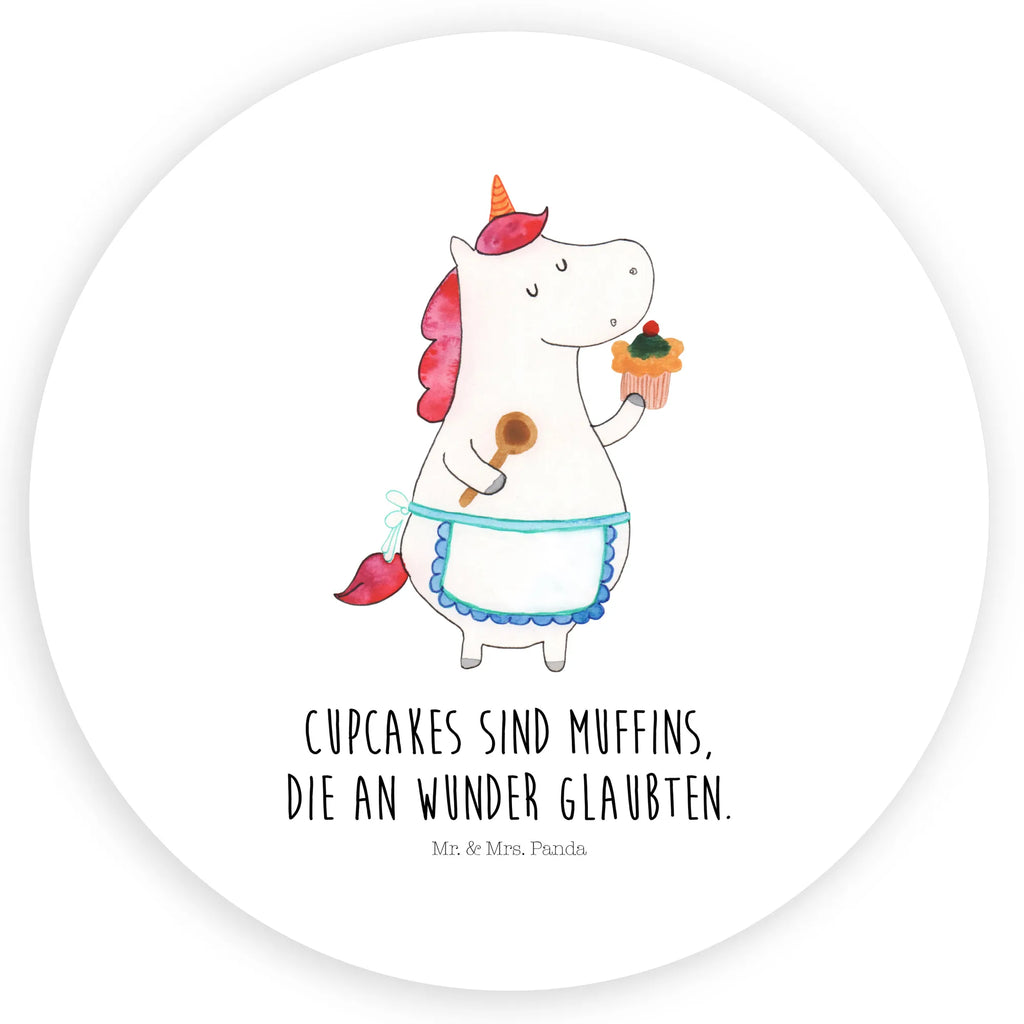 Rund Aufkleber Einhorn Küchenfee Sticker, Aufkleber, Etikett, Einhorn, Einhörner, Einhorn Deko, Pegasus, Unicorn, backen, Muffin, Motivation, Träumer, träumen, Bäckerin, Hobbykoch, Koch, Torte, Kuchen