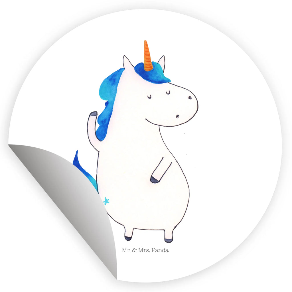 Rund Aufkleber Einhorn Mann Sticker, Aufkleber, Etikett, Einhorn, Einhörner, Einhorn Deko, Unicorn, cool, Mann, Freundin, Familie, bester Freund, BFF, Party, hübsch, beste