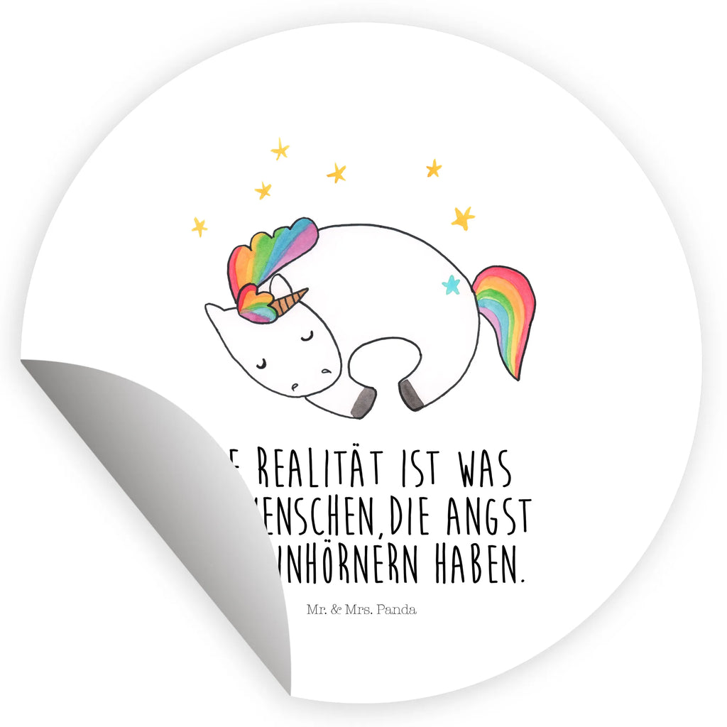 Rund Aufkleber Einhorn Nacht Sticker, Aufkleber, Etikett, Einhorn, Einhörner, Einhorn Deko, Pegasus, Unicorn, Träume, Traum, unicorn, Realität, Menschen, Geschenk, Ruhe, Freundin