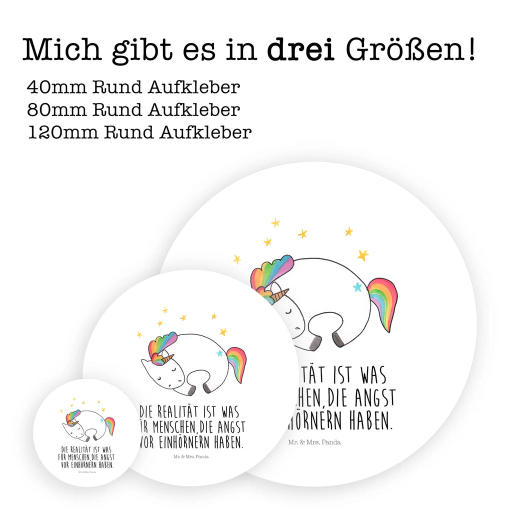 Rund Aufkleber Einhorn Nacht Sticker, Aufkleber, Etikett, Einhorn, Einhörner, Einhorn Deko, Pegasus, Unicorn, Träume, Traum, unicorn, Realität, Menschen, Geschenk, Ruhe, Freundin