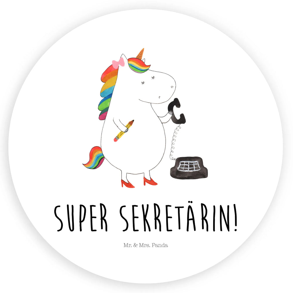 Rund Aufkleber Einhorn Sekretärin Sticker, Aufkleber, Etikett, Einhorn, Einhörner, Einhorn Deko, Pegasus, Unicorn, Sekretärin, Büro, Rechtsanwältin, Rechtsanwaltsgehilfin, Steuerbüro, Steuerkanzlei, Bürokraft, Bürohilfe