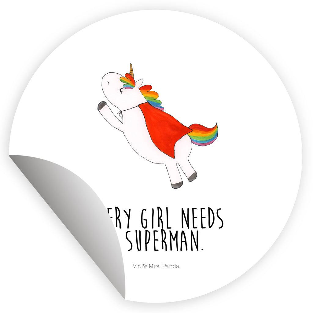 Rund Aufkleber Einhorn Super Sticker, Aufkleber, Etikett, Einhorn, Einhörner, Einhorn Deko, Pegasus, Unicorn, Traummann, Superheld, Held, Freundin, Geschenk, Girl, Mädchen