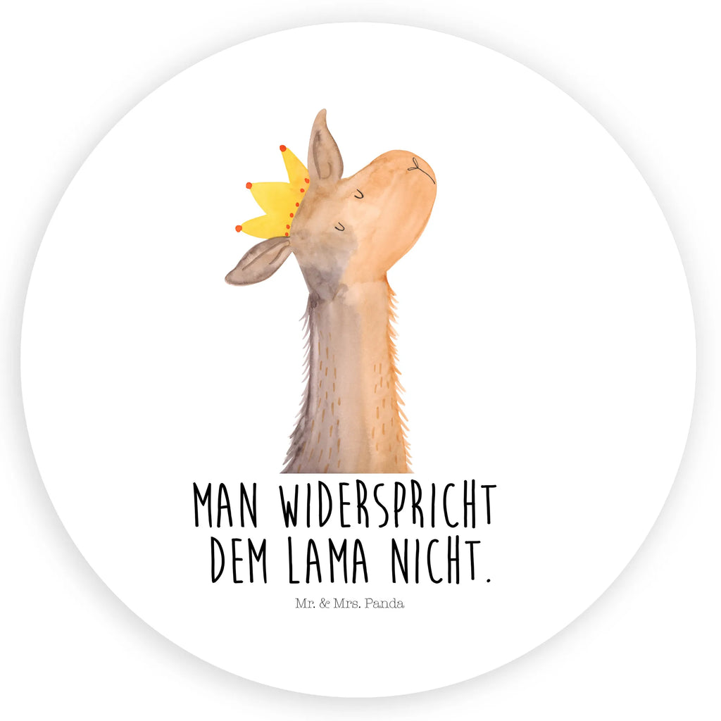 Rund Aufkleber Lamakopf König Sticker, Aufkleber, Etikett, Lama, Alpaka, Lamas, König, Königin, Freundin, Mama, Papa, Büro Kollege, Kollegin, Chef, Vorgesetzter, Abi, Abitur