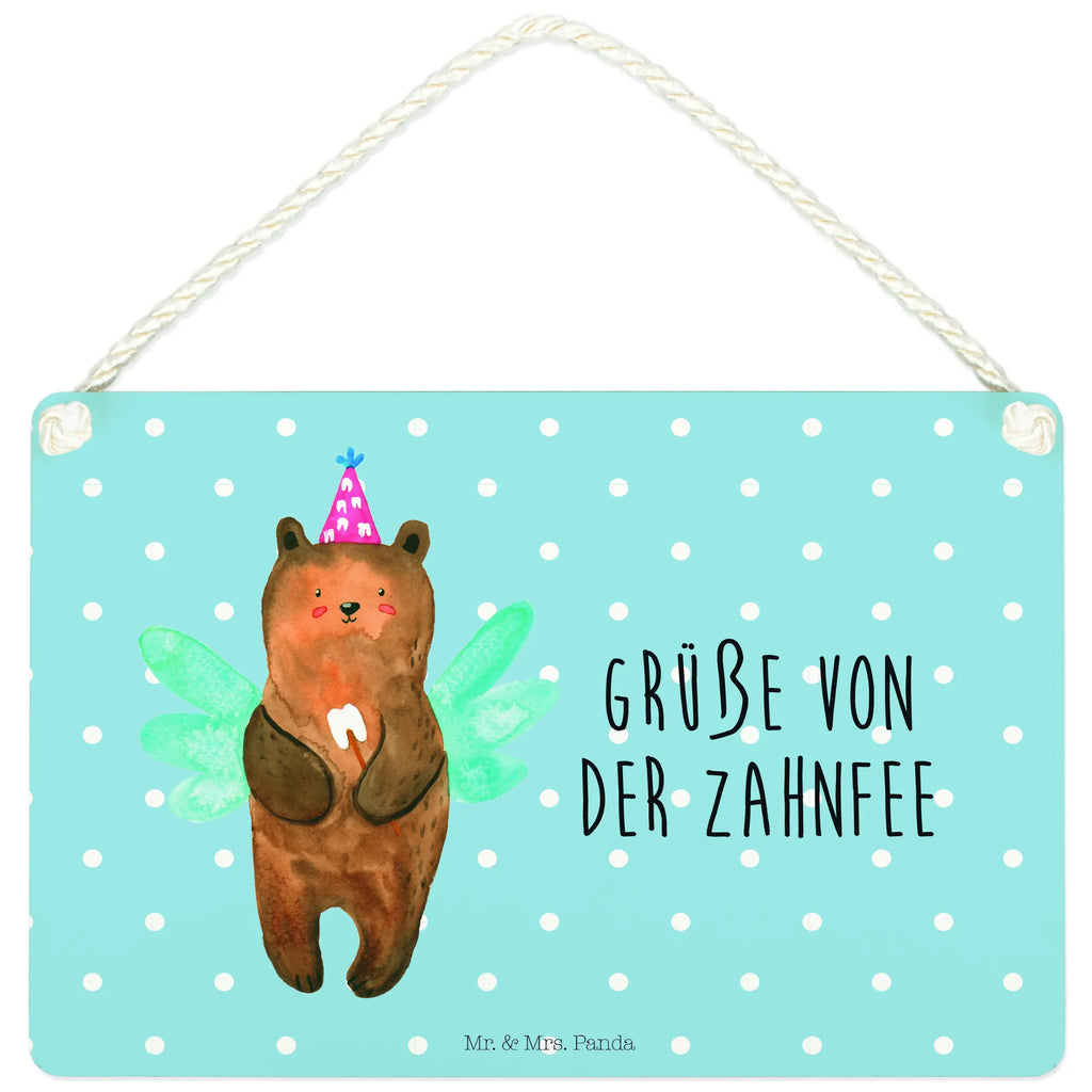 Deko Schild Zahnfee Bär Dekoschild, Deko Schild, Schild, Tür Schild, Türschild, Holzschild, Wandschild, Wanddeko, Bär, Teddy, Teddybär, Zahnfee, Fee, Milchzahn, Erster Zahn