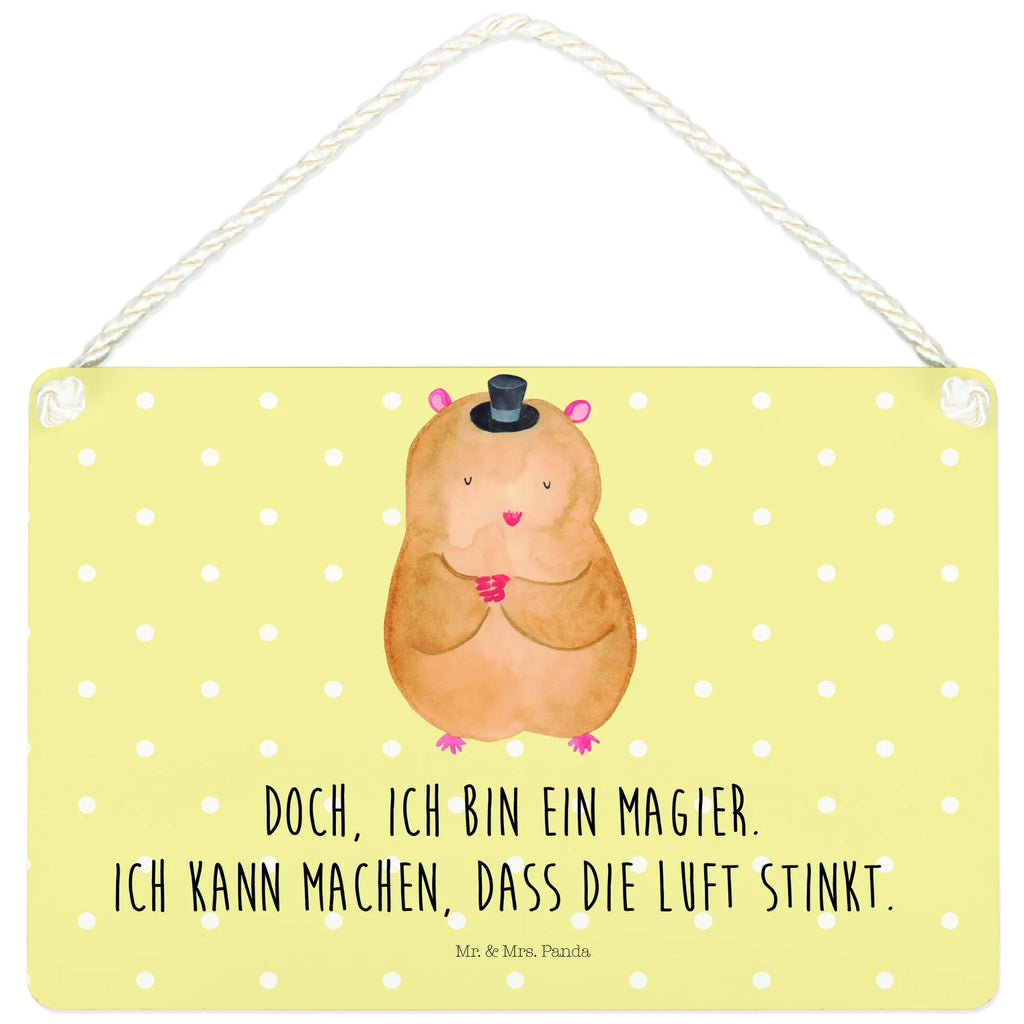 Deko Schild Hamster Hut Dekoschild, Deko Schild, Schild, Tür Schild, Türschild, Holzschild, Wandschild, Wanddeko, Tiermotive, Gute Laune, lustige Sprüche, Tiere, Hamster, Hut, Magier, Zylinder, Zwerghamster, Zauberer