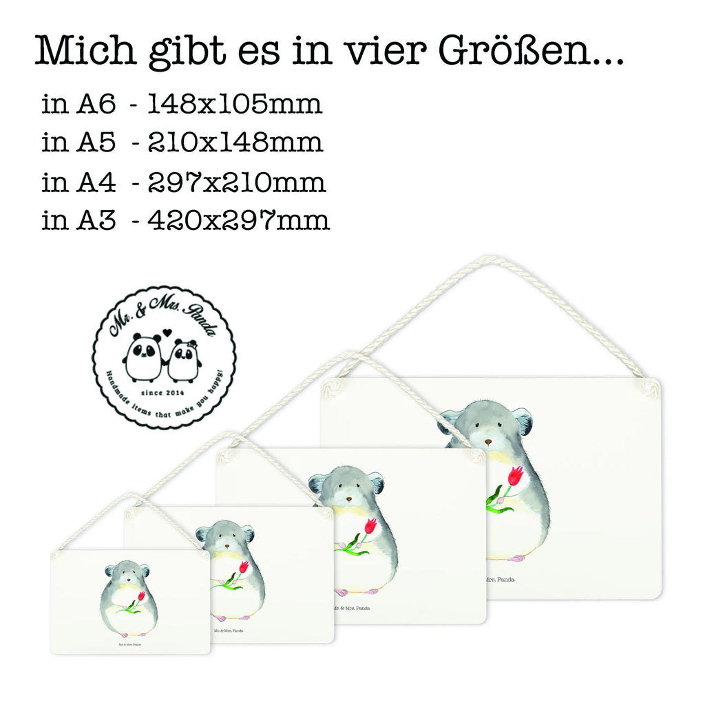 Deko Schild Chinchilla Blume Dekoschild, Deko Schild, Schild, Tür Schild, Türschild, Holzschild, Wandschild, Wanddeko, Tiermotive, Gute Laune, lustige Sprüche, Tiere, Chinchilla, Chinchillas, Liebeskummer, Kummer, Depressionen, traurig sein, Chaos, Glücklichsein, Büro, Büroalltag