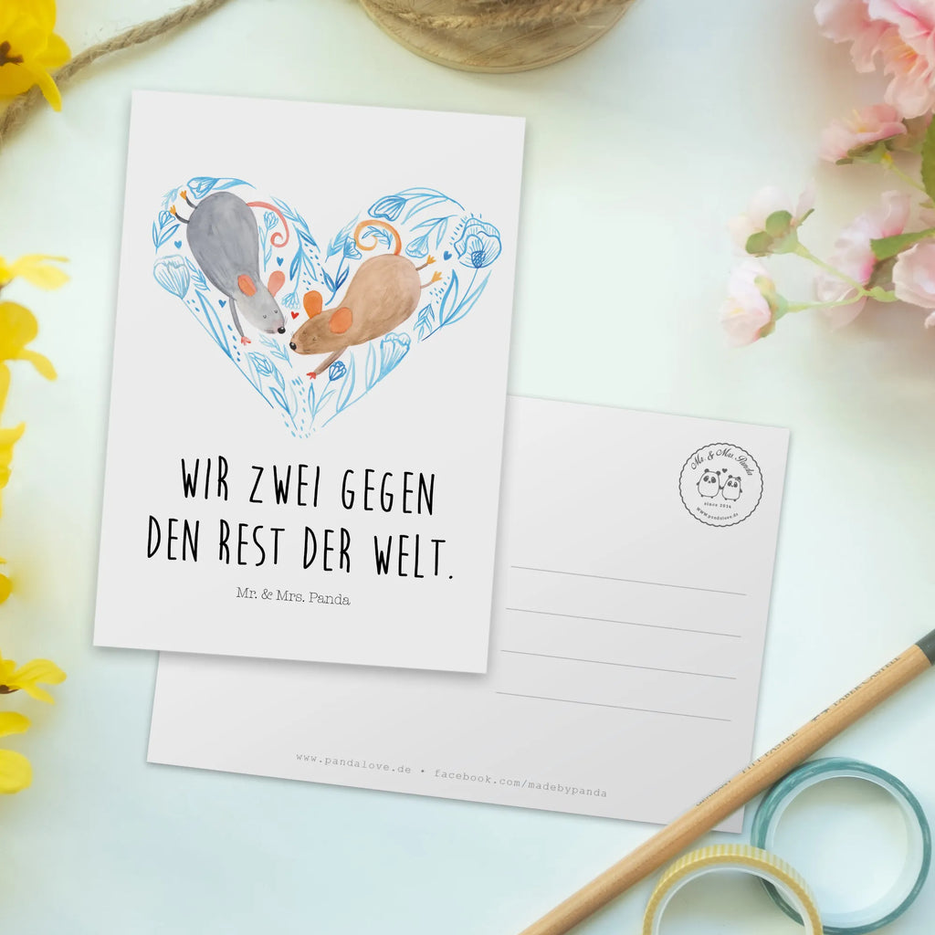 Postkarte Mäuse Herz Postkarte, Karte, Geschenkkarte, Grußkarte, Einladung, Ansichtskarte, Geburtstagskarte, Einladungskarte, Dankeskarte, Ansichtskarten, Einladung Geburtstag, Einladungskarten Geburtstag, Liebe, Partner, Freund, Freundin, Ehemann, Ehefrau, Heiraten, Verlobung, Heiratsantrag, Liebesgeschenk, Jahrestag, Hocheitstag, Maus, Mäuse, Liebesbotschaft, Liebesbeweis, Hochzeit, Lieblingsmensch, Gemeinsamkeit, Love, Geschenk für zwei