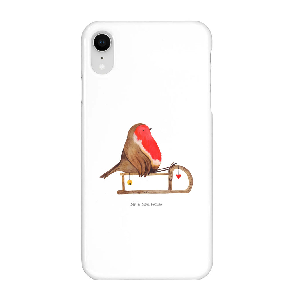 Handyhülle Rotkehlchen Schlitten Handyhülle, Handycover, Cover, Handy, Hülle, Iphone 10, Iphone X, Winter, Weihnachten, Weihnachtsdeko, Nikolaus, Advent, Heiligabend, Wintermotiv, Schlitten, Vogel