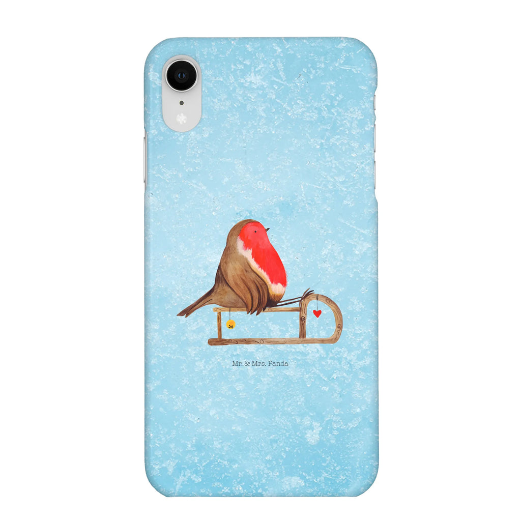 Handyhülle Rotkehlchen Schlitten Handyhülle, Handycover, Cover, Handy, Hülle, Iphone 10, Iphone X, Winter, Weihnachten, Weihnachtsdeko, Nikolaus, Advent, Heiligabend, Wintermotiv, Schlitten, Vogel