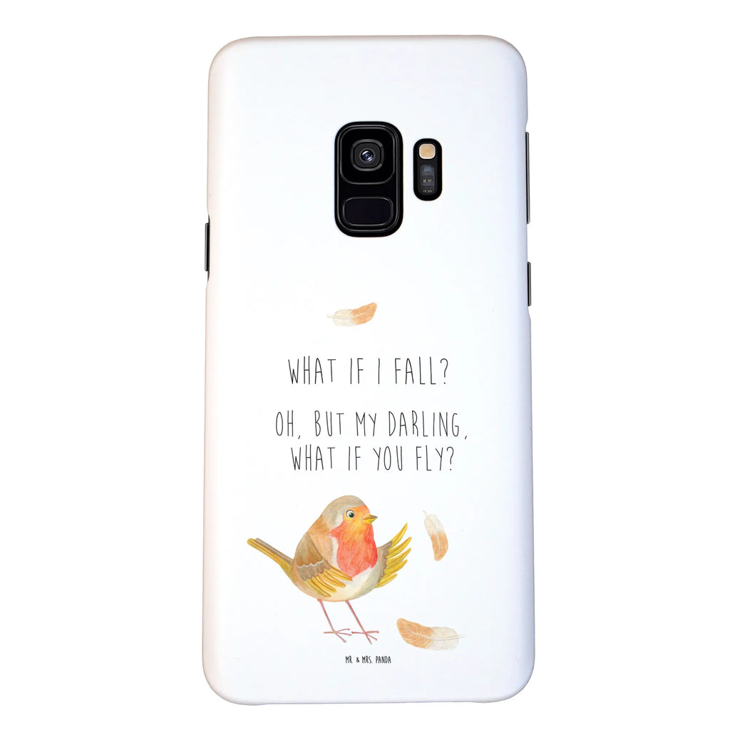 Handyhülle Rotkehlchen Federn Handyhülle, Handycover, Cover, Handy, Hülle, Iphone 10, Iphone X, Tiermotive, Gute Laune, lustige Sprüche, Tiere, What if i fall, Rotkehlchen, Spruch Motivation, Spruch Mut, Vogel, Motivation Sprüche, Motivationsbilder, fliegen