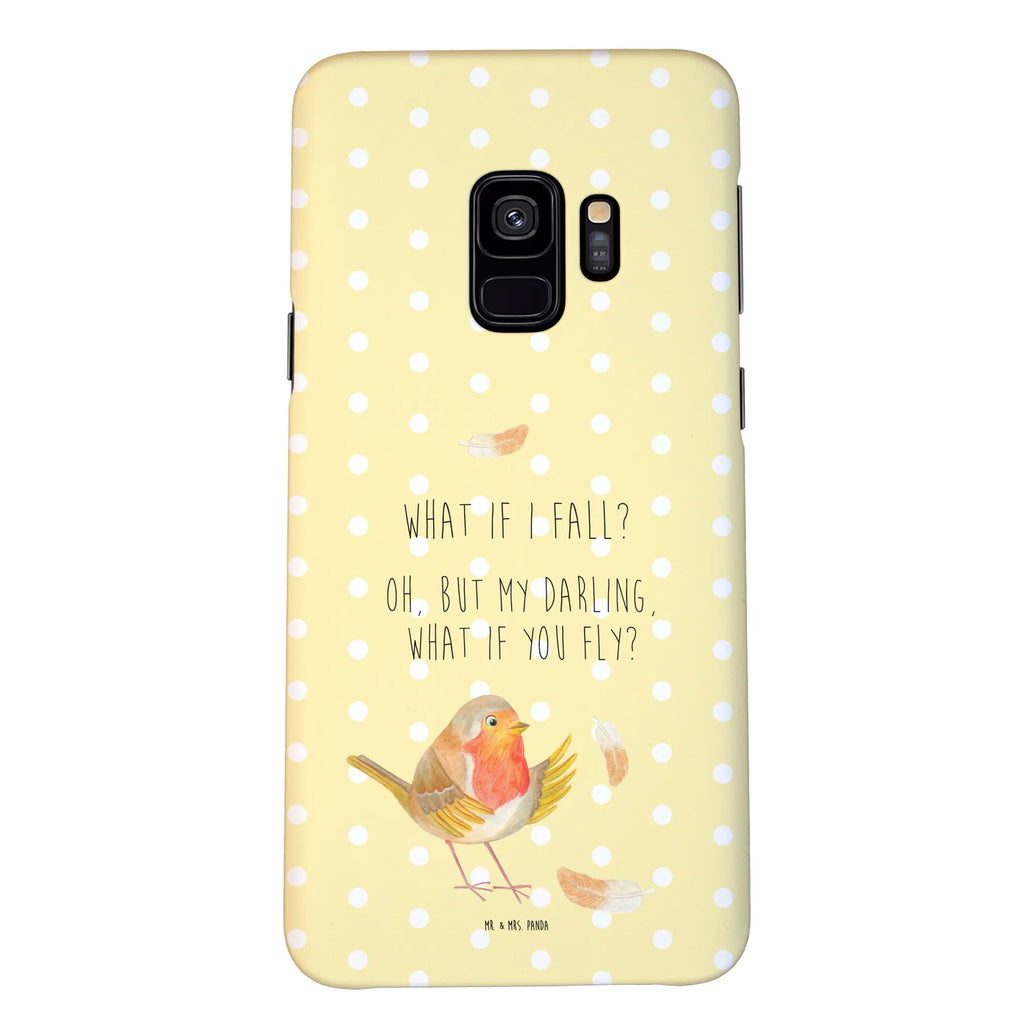 Handyhülle Rotkehlchen Federn Handyhülle, Handycover, Cover, Handy, Hülle, Iphone 10, Iphone X, Tiermotive, Gute Laune, lustige Sprüche, Tiere, What if i fall, Rotkehlchen, Spruch Motivation, Spruch Mut, Vogel, Motivation Sprüche, Motivationsbilder, fliegen