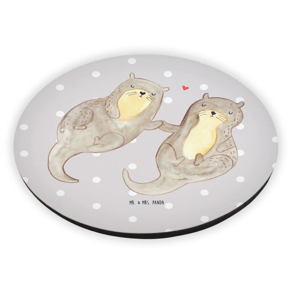 Rund Magnet Otter händchenhaltend Kühlschrankmagnet, Pinnwandmagnet, Souvenir Magnet, Motivmagnete, Dekomagnet, Whiteboard Magnet, Notiz Magnet, Kühlschrank Dekoration, Otter, Fischotter, Seeotter, Otter Seeotter See Otter