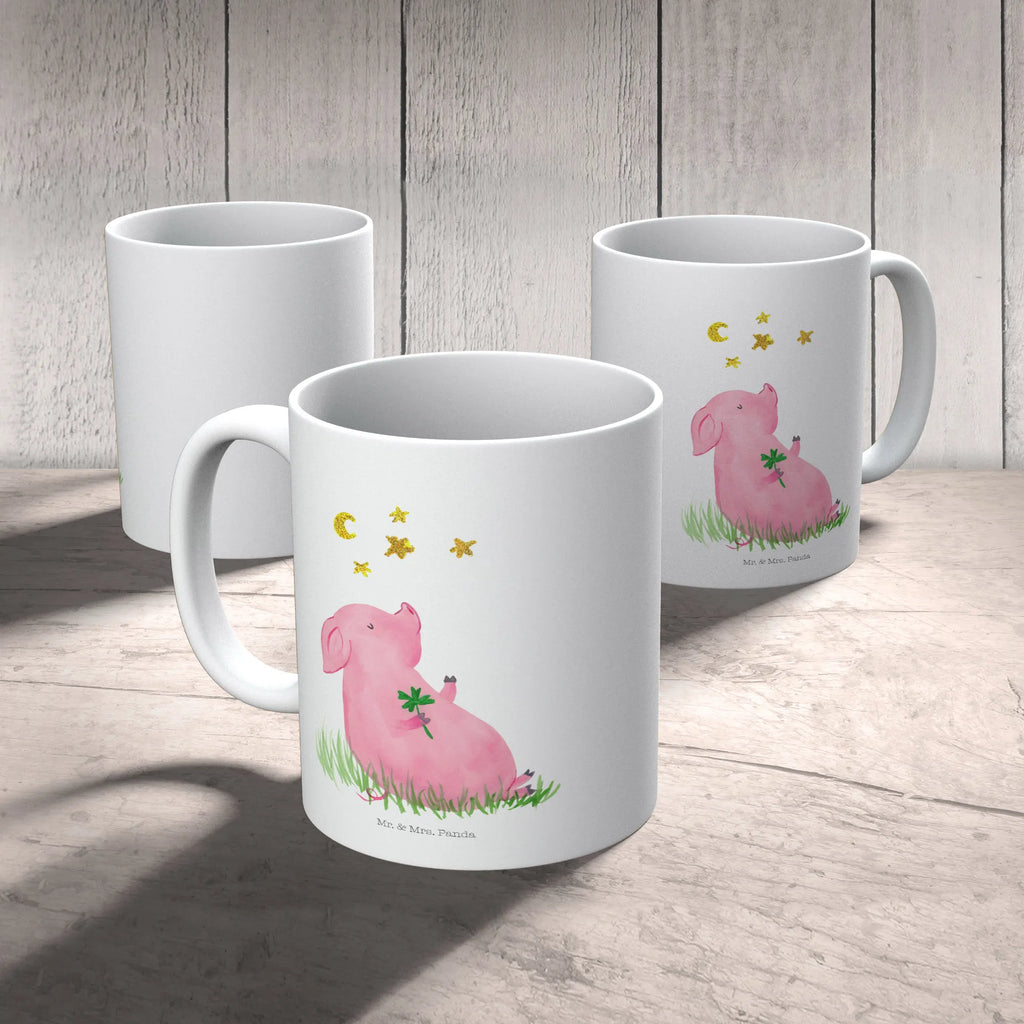 Tasse Schwein Glück Tasse, Kaffeetasse, Teetasse, Becher, Kaffeebecher, Teebecher, Keramiktasse, Porzellantasse, Büro Tasse, Geschenk Tasse, Tasse Sprüche, Tasse Motive, Kaffeetassen, Tasse bedrucken, Designer Tasse, Cappuccino Tassen, Schöne Teetassen, Tiermotive, Gute Laune, lustige Sprüche, Tiere, Glücksschwein. Glück, Schwein, Schweinchen, Sterne, Sernchen, Ziele, Träume, Motivation, Glücksbringer