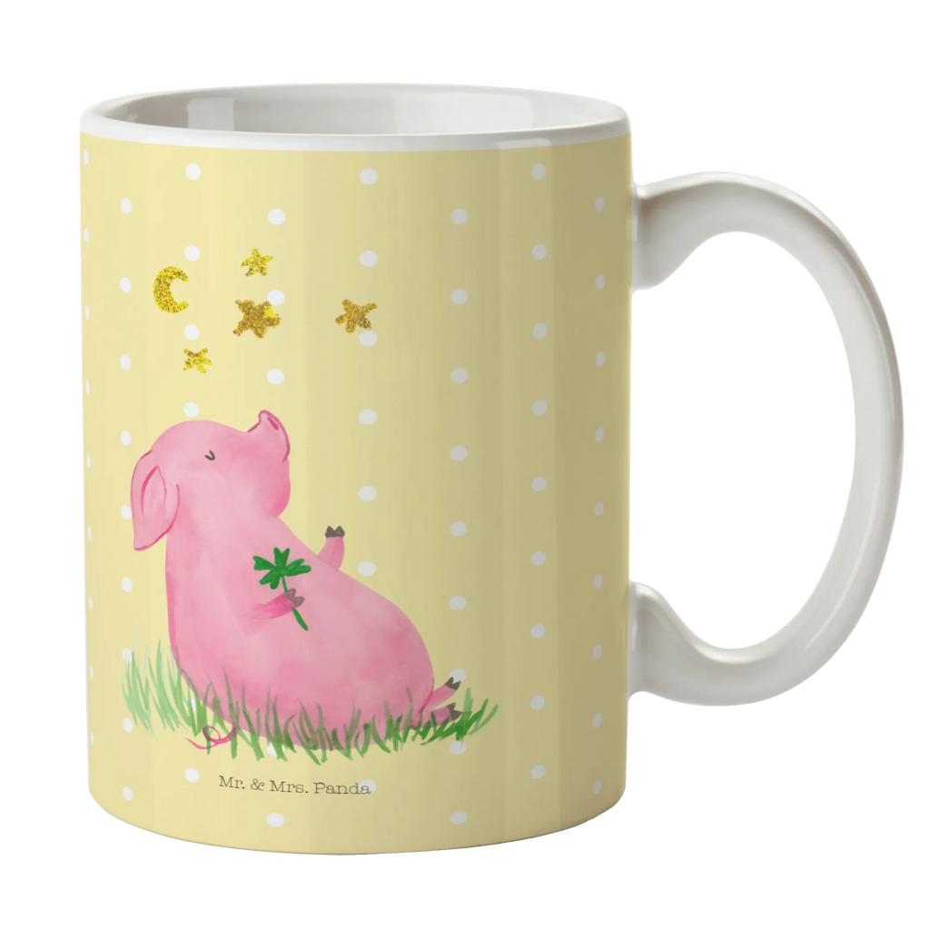 Tasse Schwein Glück Tasse, Kaffeetasse, Teetasse, Becher, Kaffeebecher, Teebecher, Keramiktasse, Porzellantasse, Büro Tasse, Geschenk Tasse, Tasse Sprüche, Tasse Motive, Kaffeetassen, Tasse bedrucken, Designer Tasse, Cappuccino Tassen, Schöne Teetassen, Tiermotive, Gute Laune, lustige Sprüche, Tiere, Glücksschwein. Glück, Schwein, Schweinchen, Sterne, Sernchen, Ziele, Träume, Motivation, Glücksbringer