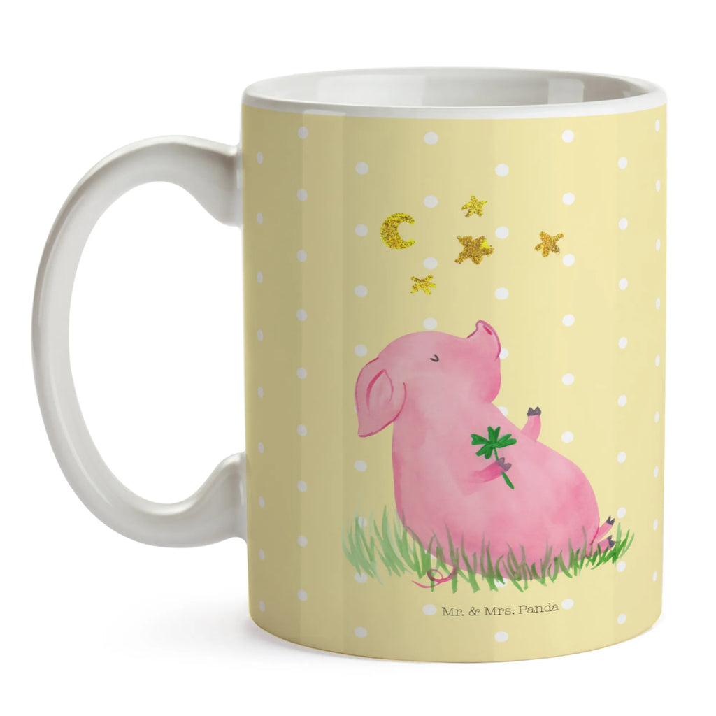 Tasse Schwein Glück Tasse, Kaffeetasse, Teetasse, Becher, Kaffeebecher, Teebecher, Keramiktasse, Porzellantasse, Büro Tasse, Geschenk Tasse, Tasse Sprüche, Tasse Motive, Kaffeetassen, Tasse bedrucken, Designer Tasse, Cappuccino Tassen, Schöne Teetassen, Tiermotive, Gute Laune, lustige Sprüche, Tiere, Glücksschwein. Glück, Schwein, Schweinchen, Sterne, Sernchen, Ziele, Träume, Motivation, Glücksbringer