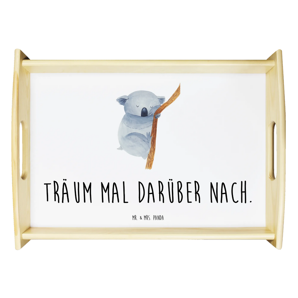 Serviertablett Koalabär Serviertablett, Tablett, Holztablett, Küchentablett, Dekotablett, Frühstückstablett, Tiermotive, Gute Laune, lustige Sprüche, Tiere, Koala, träumen, Traum, schlafen, Schlafzimmer, Traumland, Bär, Koalabär