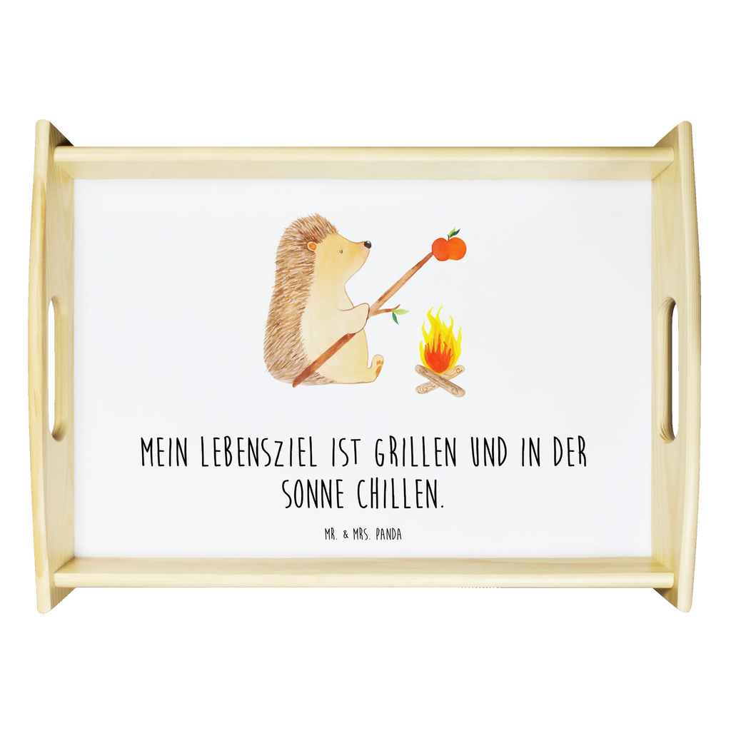 Serviertablett Igel grillt Serviertablett, Tablett, Holztablett, Küchentablett, Dekotablett, Frühstückstablett, Tiermotive, Gute Laune, lustige Sprüche, Tiere, Igel, Grillen, Ziele, Motivation, arbeitslos, Sinn des Lebens, Spruch