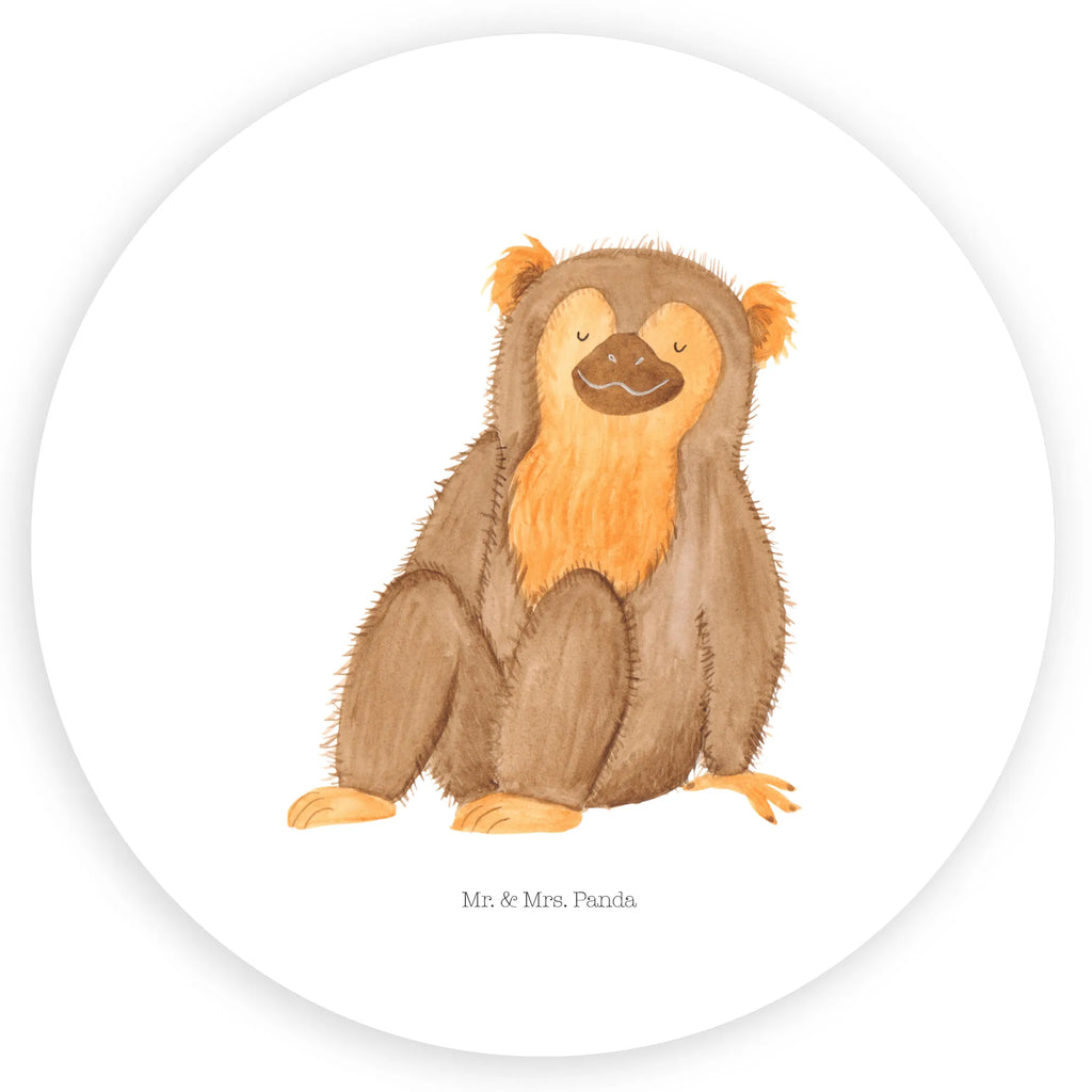 Rund Aufkleber Affe Sticker, Aufkleber, Etikett, Afrika, Wildtiere, Affe, Äffchen, Affen, Selbstliebe, Respekt, Motivation, Selbstachtung, Liebe, Selbstbewusstsein, Selfcare