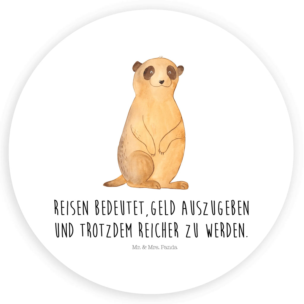 Rund Aufkleber Erdmännchen Sticker, Aufkleber, Etikett, Afrika, Wildtiere, Erdmännchen, Reisen, Spruch, Weltreise, Afrikareise, Roadtrip, Traveling