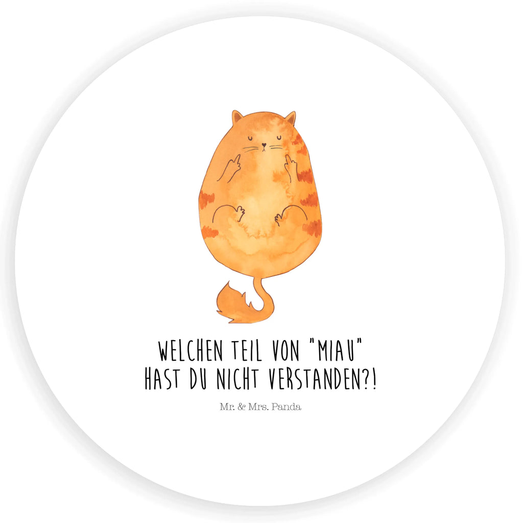 Rund Aufkleber Katze Mittelfinger Sticker, Aufkleber, Etikett, Katze, Katzenmotiv, Katzenfan, Katzendeko, Katzenfreund, Katzenliebhaber, Katzenprodukte, Katzenartikel, Katzenaccessoires, Katzensouvenirs, Katzenliebhaberprodukte, Katzenmotive, Katzen, Kater, Mietze, Cat, Cats